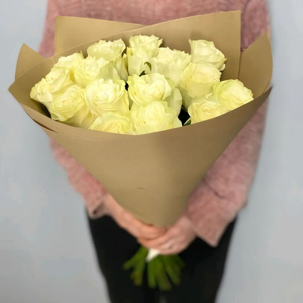 Букет цветов «Букет из 15 белых роз»
