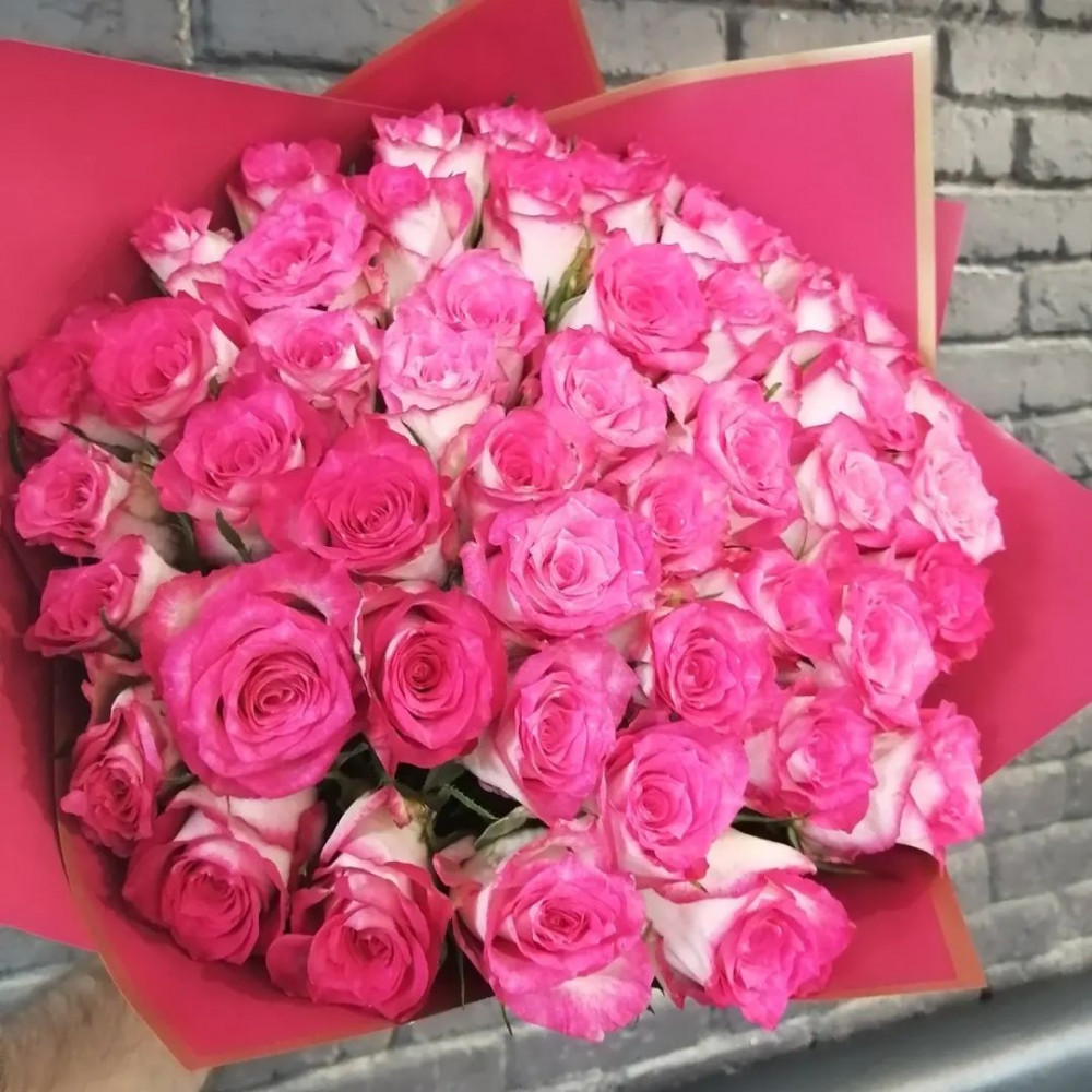 Букет цветов «Букет из 51 бледно-розовой розы» - фото 3