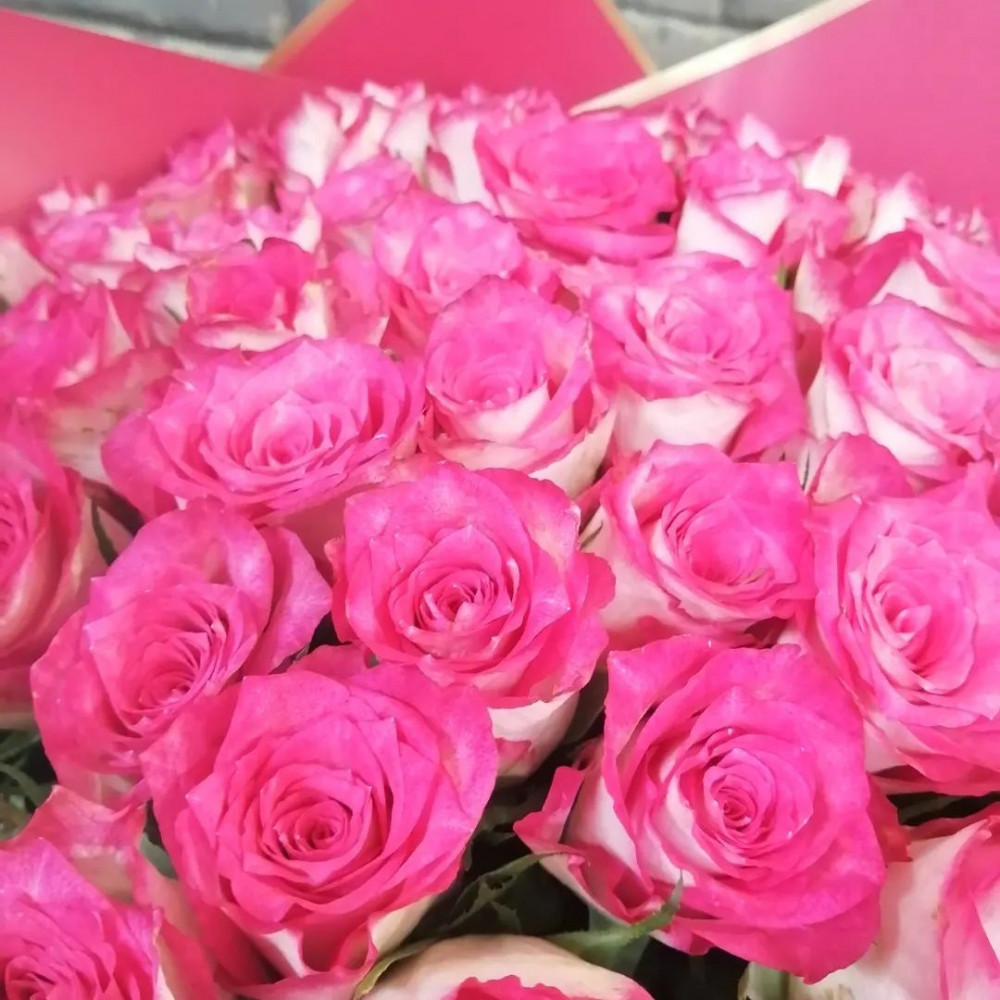 Букет цветов «Букет из 51 бледно-розовой розы» - фото 2