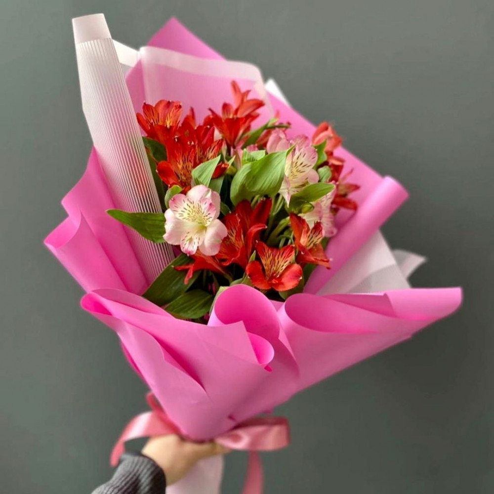 Букет цветов «Альстромерия микс» - фото 2