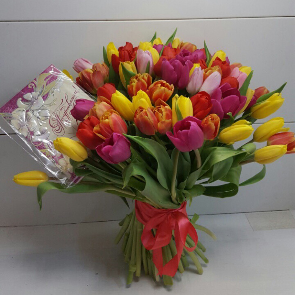 Букет цветов «51 тюльпан»