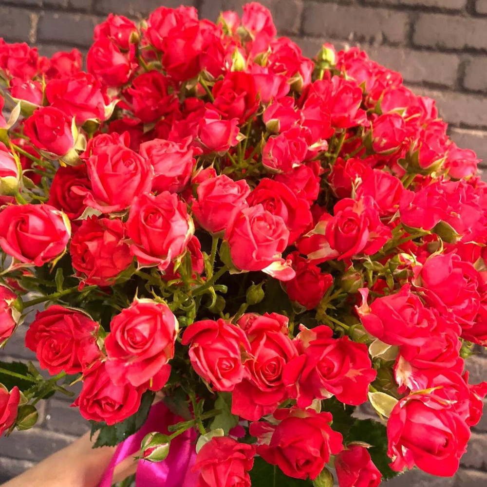 Букет цветов «Букет из 7 кустовых роз» - фото 2