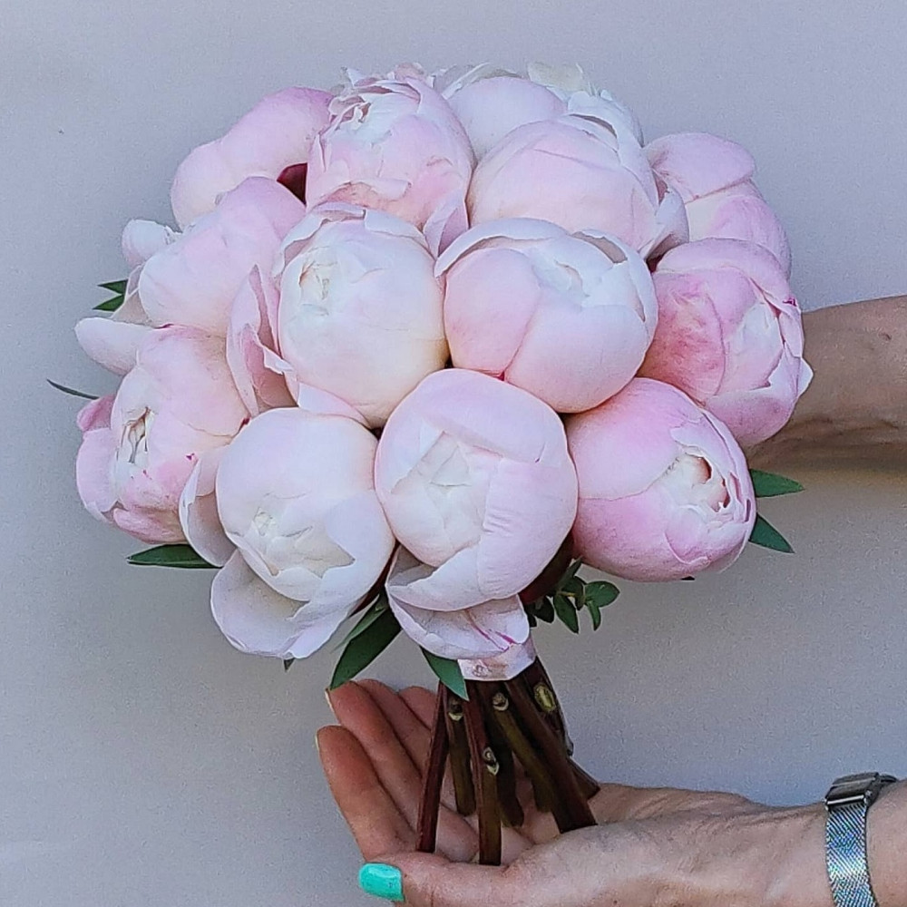 Букет цветов «Букет невесты из розовых пионов»