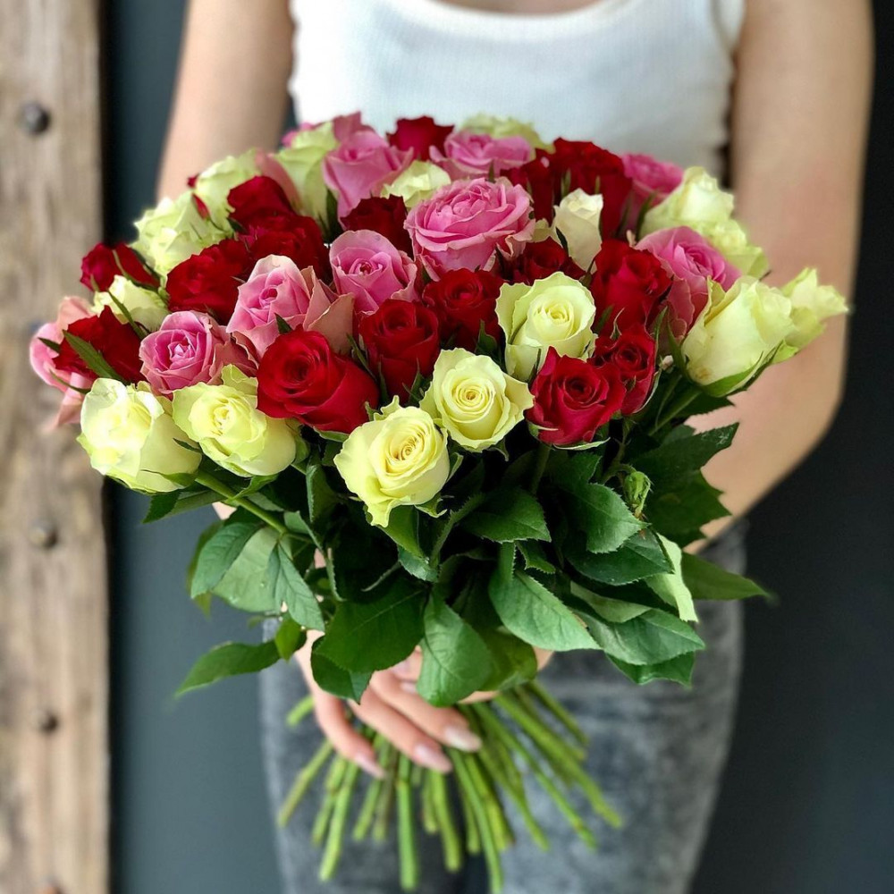 Букет цветов «Кенийские розы микс» - фото 2